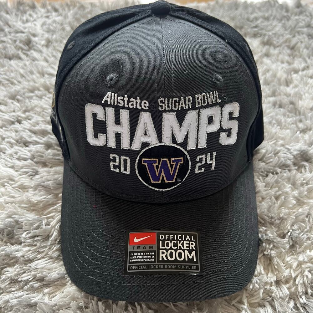 Washington Huskies Nike Hat 2024 Sugar Bowl Champs Locker Room UW Football NWT